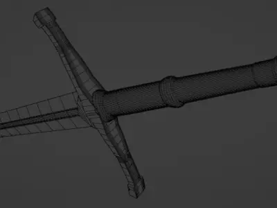 Norman two-handed sword Low-poly 3D model