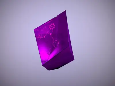 Fragment Magic Rune Stone Low-poly 3D model