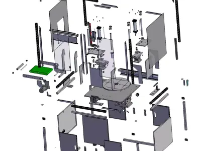 Four-station Turntable Fusion Welding Machine  3D model