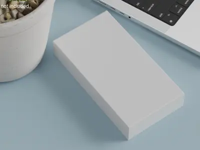 White Smartphone Packaginig Box 3D model