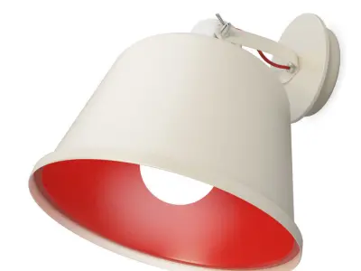 Vintage Lacreu Wall Lamp 3D model