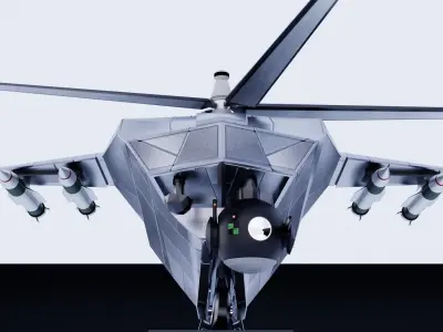 Unmanned helicopter Free 3D model