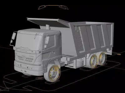 Hino Jumbo Ranger FM 320 Tipper 3D model