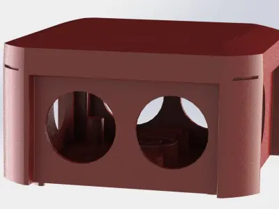 Square electrical junction box 90x90x50mm 3D print model