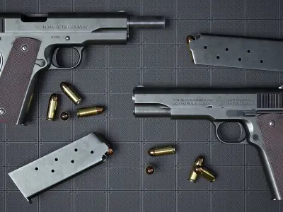 COLT M1911 PISTOL Low-poly 3D model buy