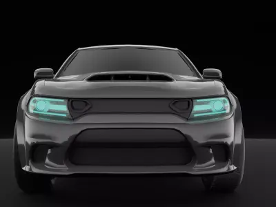 Dodge Charger 2023 Exterior Low-poly 3D model