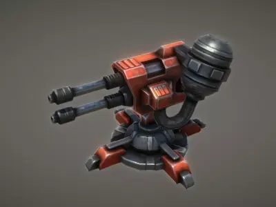 Machine Gun 3D model shop
