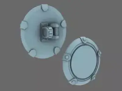Space Knights Domed Shield Type B NOHAND 3D print model