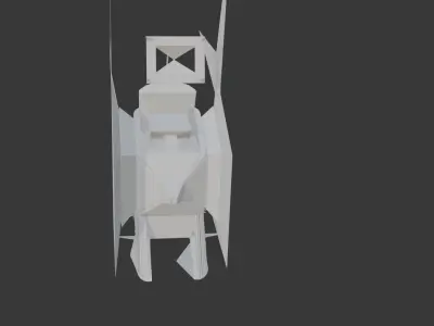 Lowpoly Spaceship  Free low-poly 3D model