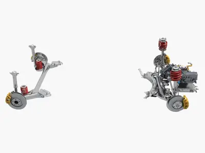 Electric Car Suspension 3D model