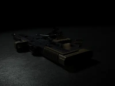 Proctor CP3 SMG Low-poly 3D model