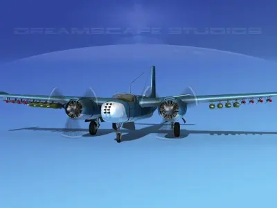 Douglas A-26K Invader Congo 3D model