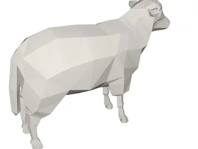 sheep polygonal Low-poly 3D model