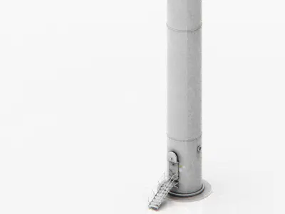 Wind turbine Low-poly 3D model order