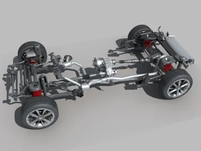 Suspension car 3D model purchase