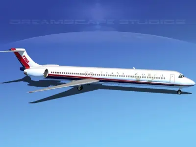 Douglas MD-80 Trans World Airways 3 3D model