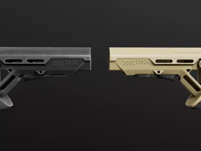 Strike Industries Viper Mod1 AR15 Collapsible Buttstock Low-poly 3D model