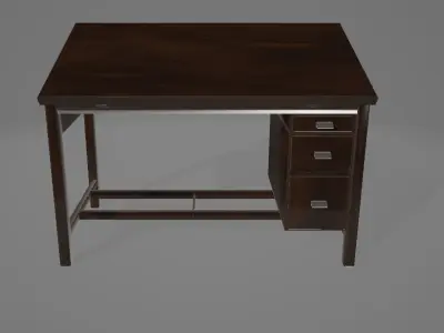 Antique Art Desk 3D model