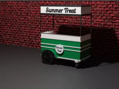 Ice Cream Stall 3D model