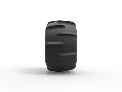 Dune buggy rear tire 11 Scale 1 to 25 3D print model