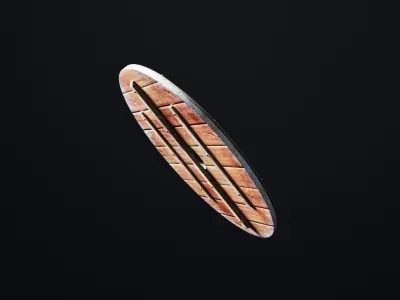 Viking Shield var02 Low-poly 3D model