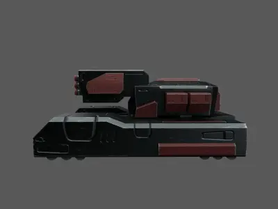 SCI FI TANK IV Low-poly 3D model