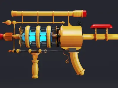 6- Rayguns- High detail 3d models Low-poly 3D model