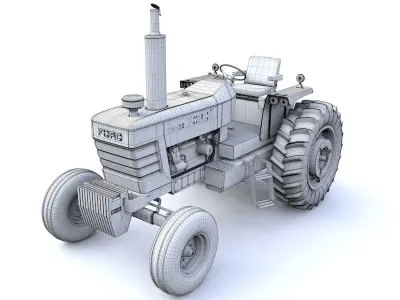TW20 Tractor 1978 With Canopy 3D model