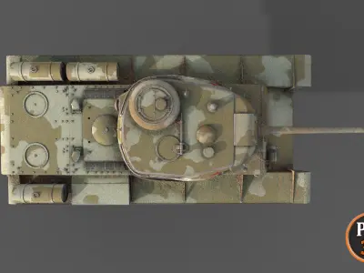Tank-KV-85 Desert camouflage 3D model