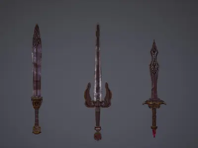 Modular Blades Emporium Part 1 Low-poly 3D model