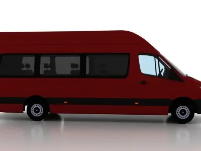 Mercedes Benz Sprinter L4H3 2009 Passenger UK 3D model