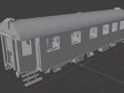 H0 1-87 scale Umbauwagen AB3yg 1st and 2nd class 3D print model