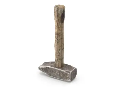 Old Hammer - Lowpoly Low-poly 3D model