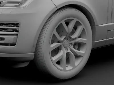 Range Rover SVAutobiography Dynamic 2018 wheel 3D model