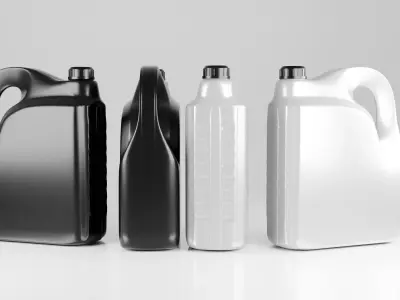 5 liter Plastic Detergent Bottle Low-poly 3D model