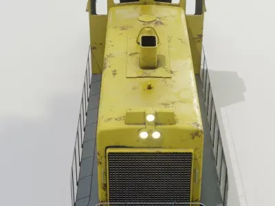 Locomotive and bridge trestle complete textures and materials  3D Model Pack