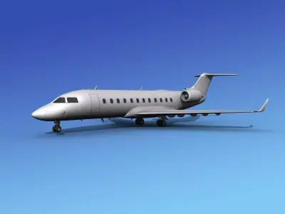 Canadair CRJ200 Unmarked 2 3D model
