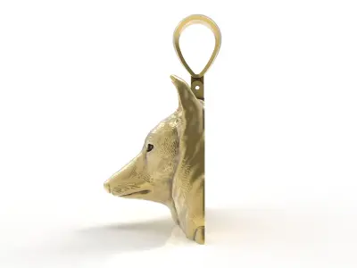 Wolf Head Pendant 3D print model