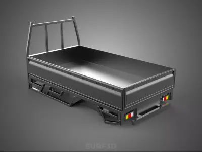 FLATDECK PICKUP TRUCK BED HEADBOARD STRUCTURE FRAME HEAD RACK 3D model