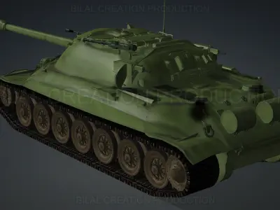 ANIMATED TANK Low-poly 3D model