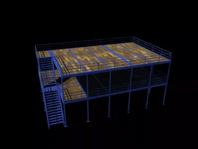 industrial mezzanine floor 3D model