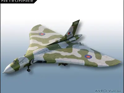 Avro Vulcan Low-poly 3D model