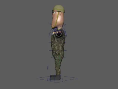 Soldiers Rigging Low-poly 3D model