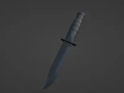 knife 3d model military melee Low-poly 3D model
