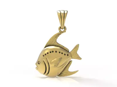 Fish 3d Model Pendant Free 3D print model purchase