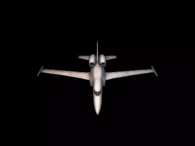 3d Model Jet Plane Flying Over Clouds 3D model purchase