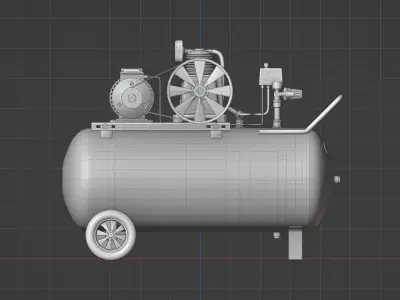 Industrial Air Compressor 3D model purchase