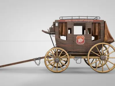 Western Stagecoach 3D model
