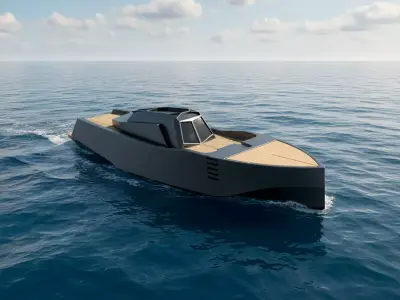 catamaran speedboat concept 3D model