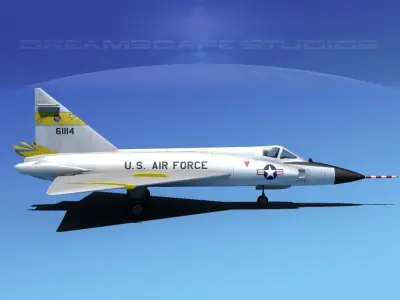 Convair F-102 Delta Dagger V02 USAF 3D model